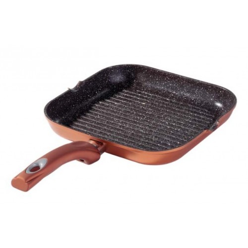 STONELINE Pánev grilovací s mramorovým povrchem 28, oranžová WX-1488 STONELINE Pánev grilovací s mramorovým povrchem 28, oranžová WX-1488