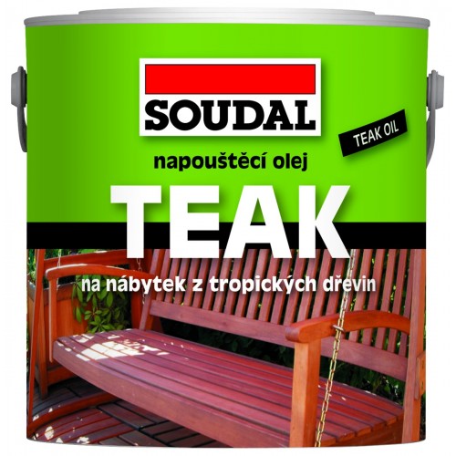 SOUDAL napouštěcí olej na dřevo 0,5 l teak