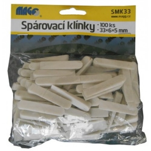 Spárovací klínky 100ks - 33x6x5mm SMK33