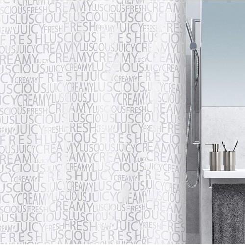 SPIRELLA CREAMY Sprchový závěs silver 180 x 200 cm 1016276 SPIRELLA CREAMY Sprchový závěs silver 180 x 200 cm 1016276