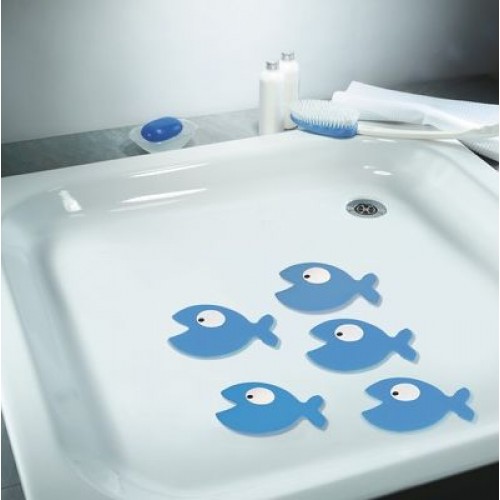 SPIRELLA HUNGRY Bezpečnostní dekorace do vany 5 ks blue 1011354