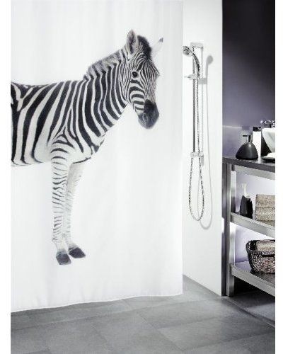 SPIRELLA ZEBRA Sprchový závěs 180 x 200 cm black 1011554