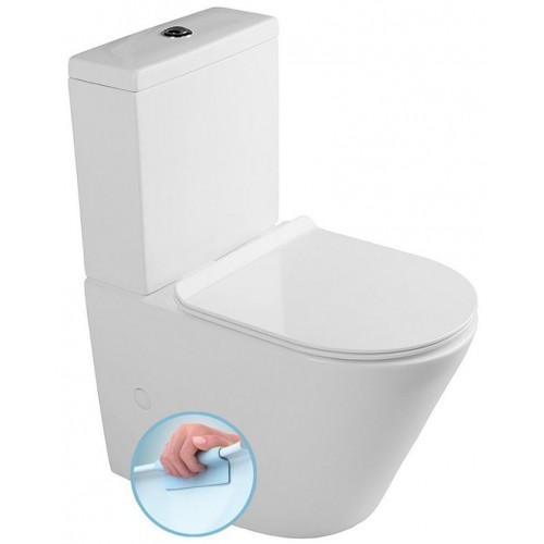 SAPHO PACO RIMLESS WC kombi mísa s nádržkou, Soft Close sedátko, PC1012R