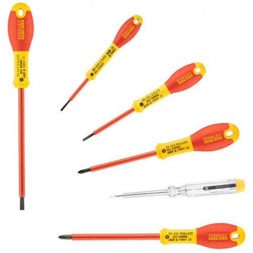 STANLEY 0-65-441 FatMax 6dílná sada šroubováků izolovaných 1000V (paralelní/Phillips) STANLEY 0-65-441 FatMax 6dílná sada šroubováků izolovaných 1000V (paralelní/Phillips)