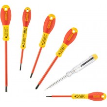 STANLEY 0-65-443 FatMax 6dílná sada šroubováků izolovaných 1000V (paralelní/Pozidriv)