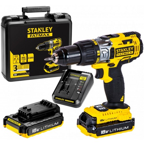 STANLEY FMC625D2 FatMax Aku příklepová vrtačka (51,4Nm/18V/2x2,0Ah), kufr