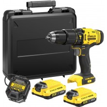 STANLEY SFMCD711D2K FatMax V20 Aku vrtačka s příklepem (60Nm/18V/2x2,0Ah), kufr