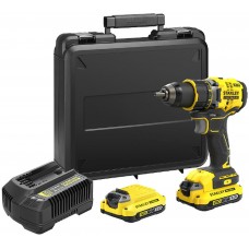STANLEY SFMCD720D2K FatMax V20 Aku bezuhlíková vrtačka (80Nm/18V/2x2,0Ah), kufr