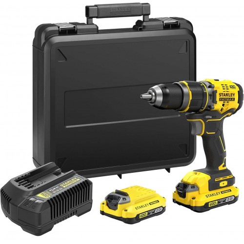 STANLEY SFMCD721D2K V20 Aku vrtačka s příklepem (80Nm/18V/2x2,0Ah), kufr