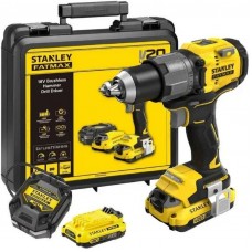 STANLEY SFMCD725D2K FatMax V20 Aku bezuhlíková vrtačka (80Nm/18V/2x2,0Ah), kufr