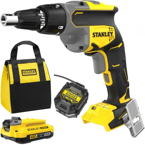 STANLEY SFMCF600D1S FatMax V20 Aku šroubovák do sádrokartonu (18V/1x2,0Ah), taška STANLEY SFMCF600D1S FatMax V20 Aku šroubovák do sádrokartonu (18V/1x2,0Ah), taška