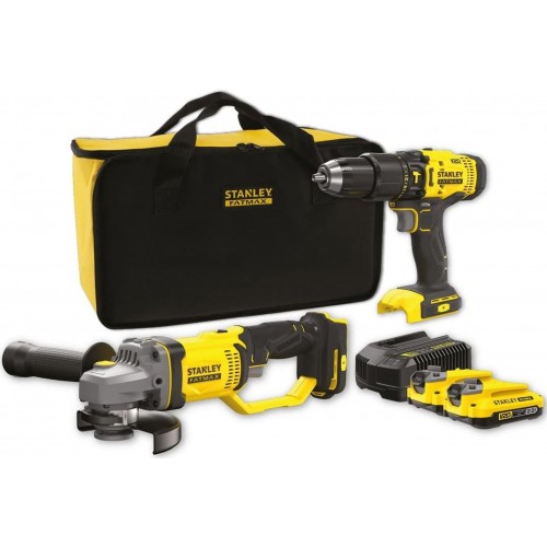 STANLEY SFMCK471D2S FatMax V20 Aku kombinovaná sada (18V/2x2.0Ah), brašna