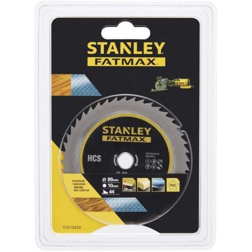 STANLEY STA10420 Pilový kotouč na dřevo, překližku, plast, kov HCS 89 x 10 mm, 44 zubů