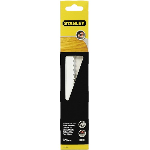 STANLEY STA21232 Pilové listy HCS na dřevo pro mečovou pilu, délka 228mm, 2ks STANLEY STA21232 Pilové listy HCS na dřevo pro mečovou pilu, délka 228mm, 2ks