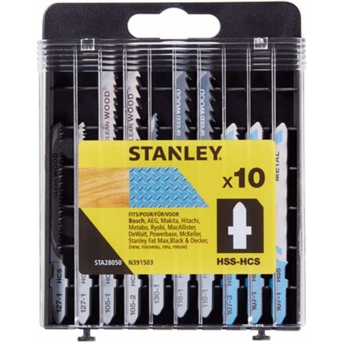 STANLEY STA28050 10dílná sada pilových listů HCS-HSS do dřeva a kovu, uchycení "T" STANLEY STA28050 10dílná sada pilových listů HCS-HSS do dřeva a kovu, uchycení "T"