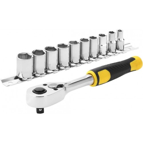 STANLEY STMT82666-0 11dílná sada 1/4" ráčny s 12hrannými hlavicemi (5,5-14 mm)