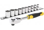 STANLEY STMT82670-0 11dílná sada 3/8" ráčny s 12hrannými hlavicemi (8-17 mm)