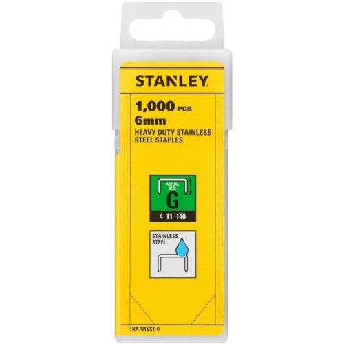STANLEY TRA704SST-0 Spony HD nerez typ G 4/11/140 - 6mm, 1000ks