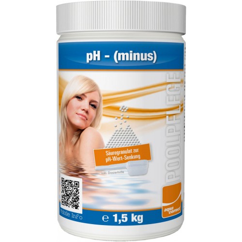 Bazénová úprava pH mínus Granulat, 1,5 kg, Aquacorrect 070160