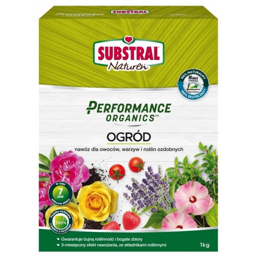 SUBSTRAL Organické hnojivo PERFORMANCE ORGANICS granulované - zahrada 1kg