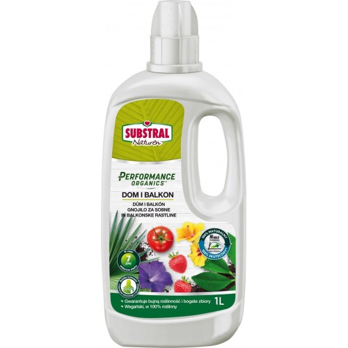 SUBSTRAL Organické hnojivo PERFORMANCE ORGANICS tekuté - dům a balkón 1L 1714101OR