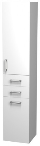 INTEDOOR NEW YORK vysoká koupelnová skříňka 35cm, levá, šedá lesk NYSV352ZPK/U506