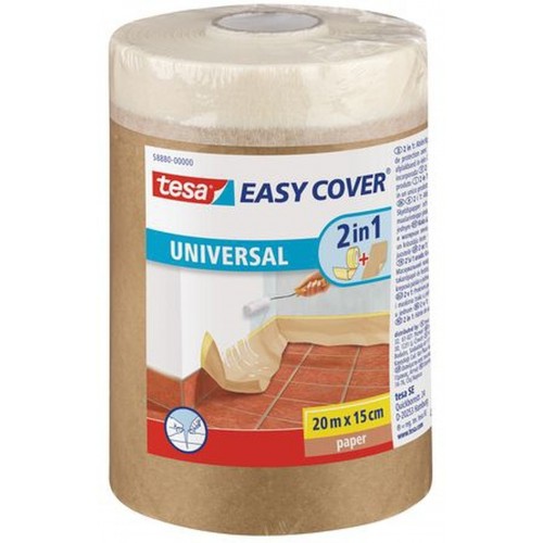 TESA Easy Cover zakrývací papír, malířská páska a náplň, světle hnědá, 20m x 1,5m 58880-00000-00
