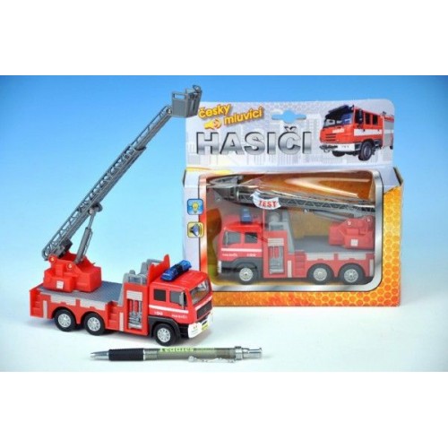 Auto hasiči, kov, 17cm, česky mluvící,na baterie, se zvukem 00065711 Auto hasiči, kov, 17cm, česky mluvící,na baterie, se zvukem 00065711