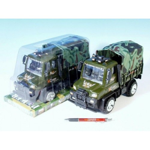 WIKY Auto vojenské, plast/látka, 28cm, na setrvačník 49112525 WIKY Auto vojenské, plast/látka, 28cm, na setrvačník 49112525