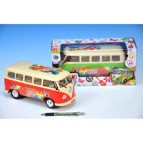 Autobus Peace, plast, 23cm, narážecí, na baterie, se zvukem, se světlem 00541077 Autobus Peace, plast, 23cm, narážecí, na baterie, se zvukem, se světlem 00541077