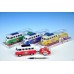 Autobus PEACE, plast, 14cm, s karavanem 8cm, různé barvy 00541052