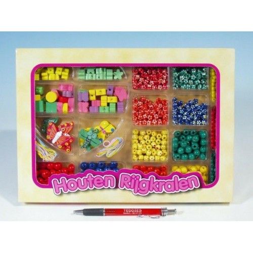 Korálky navlékací dřevo 00023470