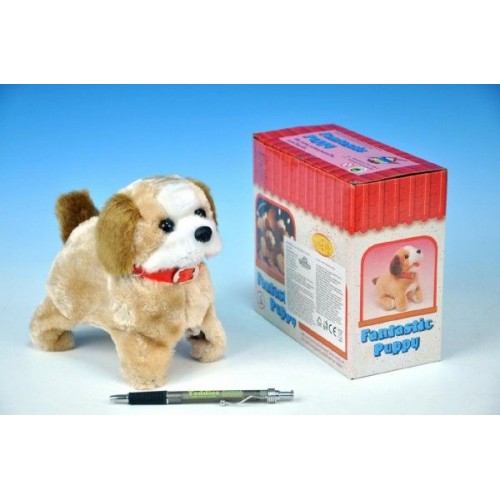 Pes salto, plyš, chodící, 15cm, na baterie 56330260