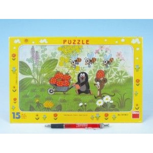 Puzzle deskové Krtek na výletě 29,5x19cm 15 dílků 21001084