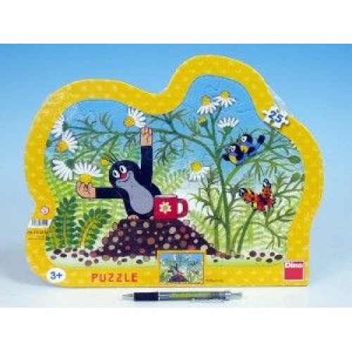 Puzzle Krtek s hrníčkem kontura 36x28cm 25 dílků 21311220