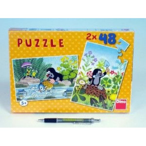 Puzzle Krtek 26,4x18,1cm 2x48 dílků 21381254