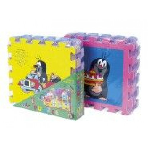 Pěnové puzzle Krtek 30x30cm 8 ks,různé barvy 35050701