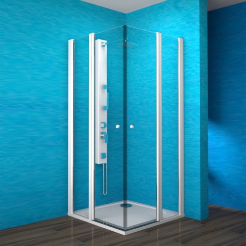 TEIKO Emotion ESKRH 2/90 Sprchový kout 90x90x190cm, elox V336090N55T12002