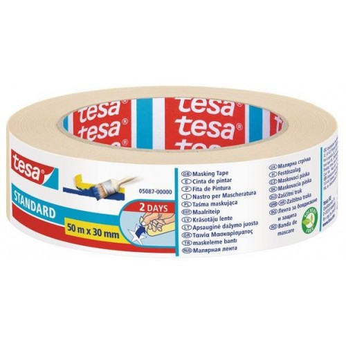 TESA Maskovací páska STANDARD, odstranitelná do 2 dnů, 50m x 30mm 05087-00000-00
