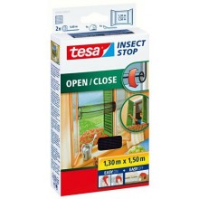TESA Otevíratelná síť na suchý zip proti hmyzu COMFORT, antracitová, 1,3m x 1,5m 55033-00021-00