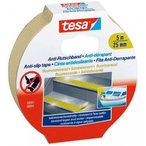 TESA Protiskluzová samolepicí páska, fluorescentní, 5m x 25mm 55587-00004-00