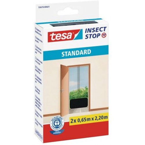TESA Síť proti hmyzu STANDARD, do dveří, antracitová, 2x 0,65m x 2,2m 55679-00021-02