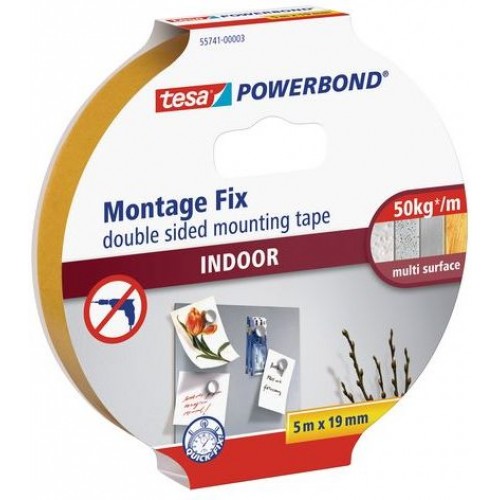 TESA Powerbond Montážní oboustranná pěnová páska pro interiér, bílá, 5m x 19mm 55741-00003-02