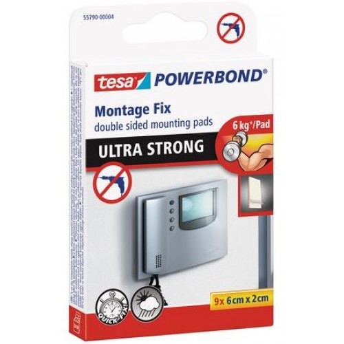 TESA Powerbond Ultra Strong oboustranné montážní proužky, bílé, 9x 60mm x 20mm 55790-00003-00