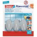 TESA Powerstrips háček oválný malý matný chrom, nosnost 1kg 57519-00101-01