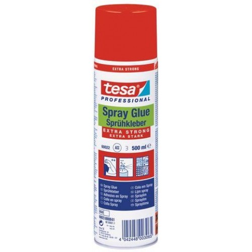 TESA Lepidlo ve spreji, extra silné, trvalé, bezbarvé, 500ml 60022-00001-00 TESA Lepidlo ve spreji, extra silné, trvalé, bezbarvé, 500ml 60022-00001-00
