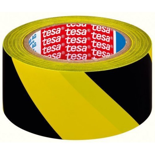 TESA Vyznačovací páska PVC pro trvalé značení, žluto-černé šrafování, 33m x 50mm 60760-00093-01 TESA Vyznačovací páska PVC pro trvalé značení, žluto-černé šrafování, 33m x 50mm 60760-00093-01