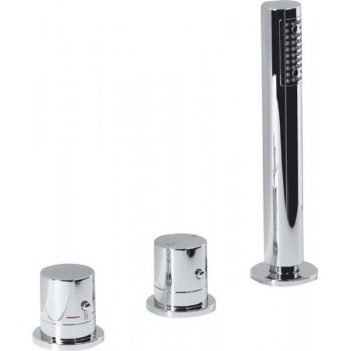 POLYSAN NA OKRAJ VANY TH102 Tříprvková termostatická baterie, 2 cesty