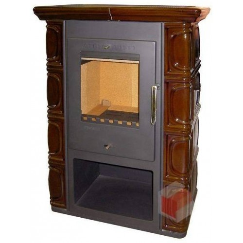 THORMA BORGHOLM Krbová kamna černá/tmavohnědá keramika