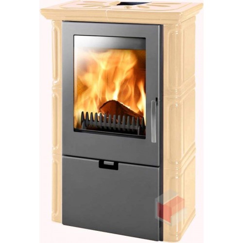 THORMA LANDSHUT II Krbová kamna černá/TOP capuccino